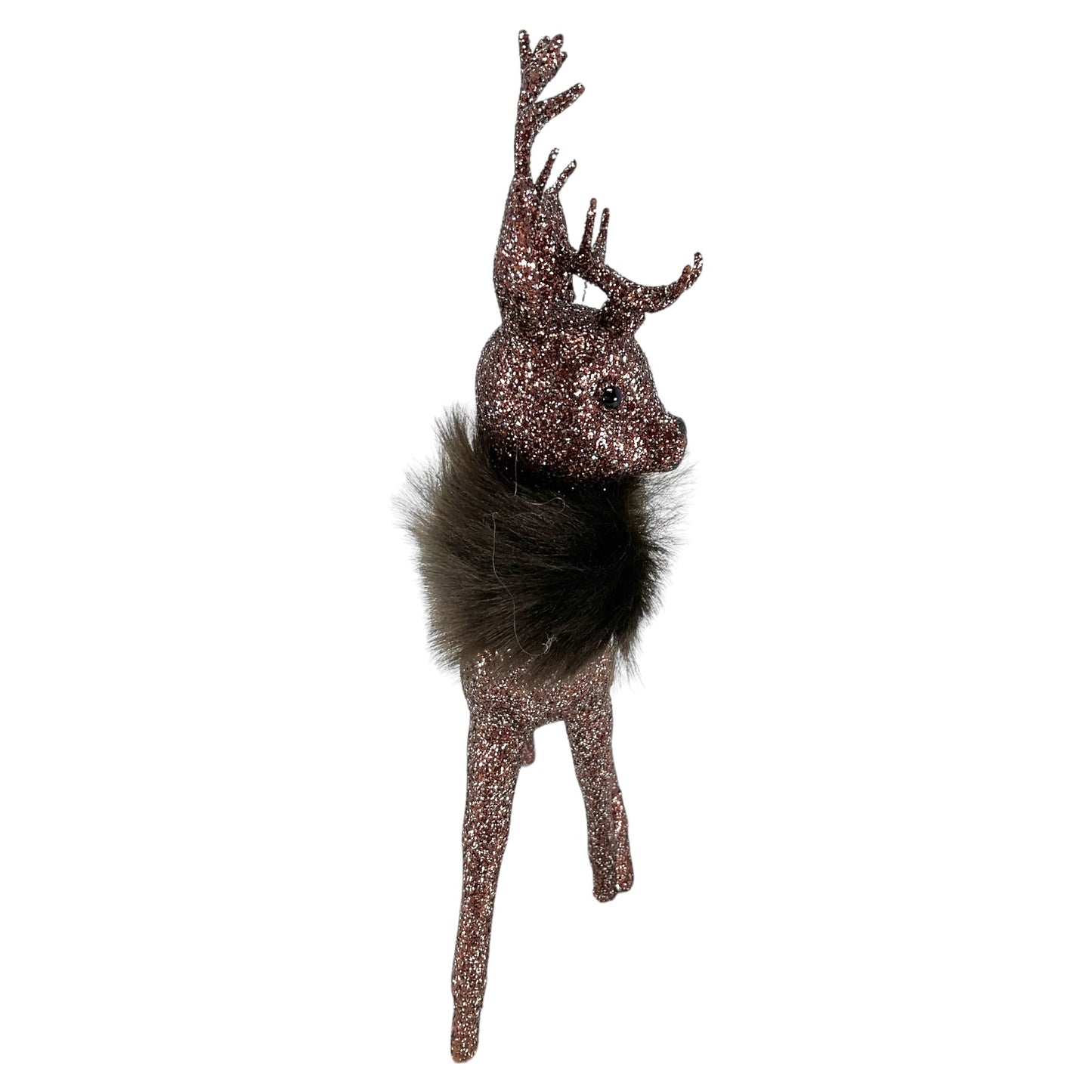 Pinnacle Peak Trading Ino Schaller Cinnamon Glitter Male Buck Deer with Snowflake Figurine 10 inch