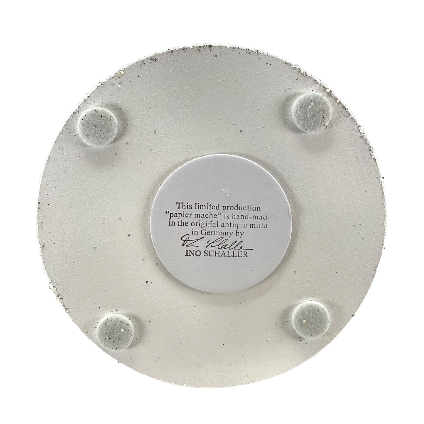 Pinnacle Peak Trading Ino Schaller Large Magenta Santa with Deer Scene German Paper Mache 20.5 inch