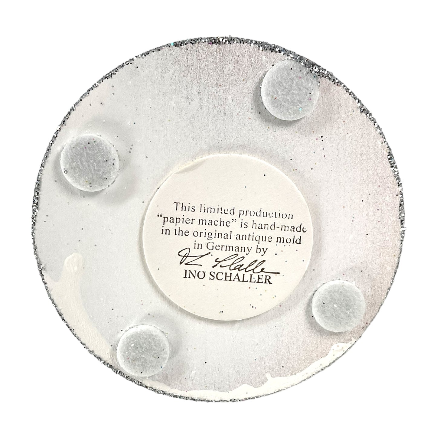 Pinnacle Peak Trading Ino Schaller Blue Santa with Stars and Basket of Toys German Paper Mache