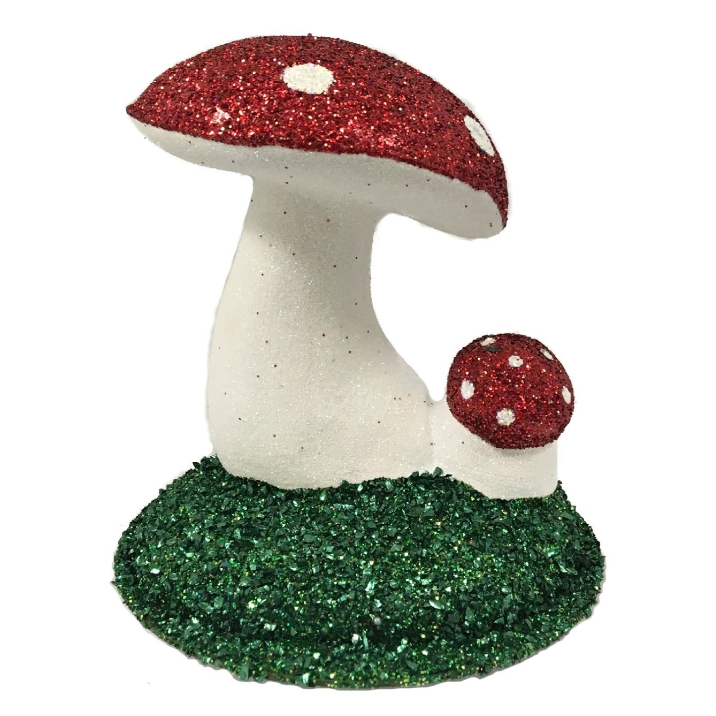 Ino Schaller Red Double Mushroom Toadstool German Paper Mache Candy Container