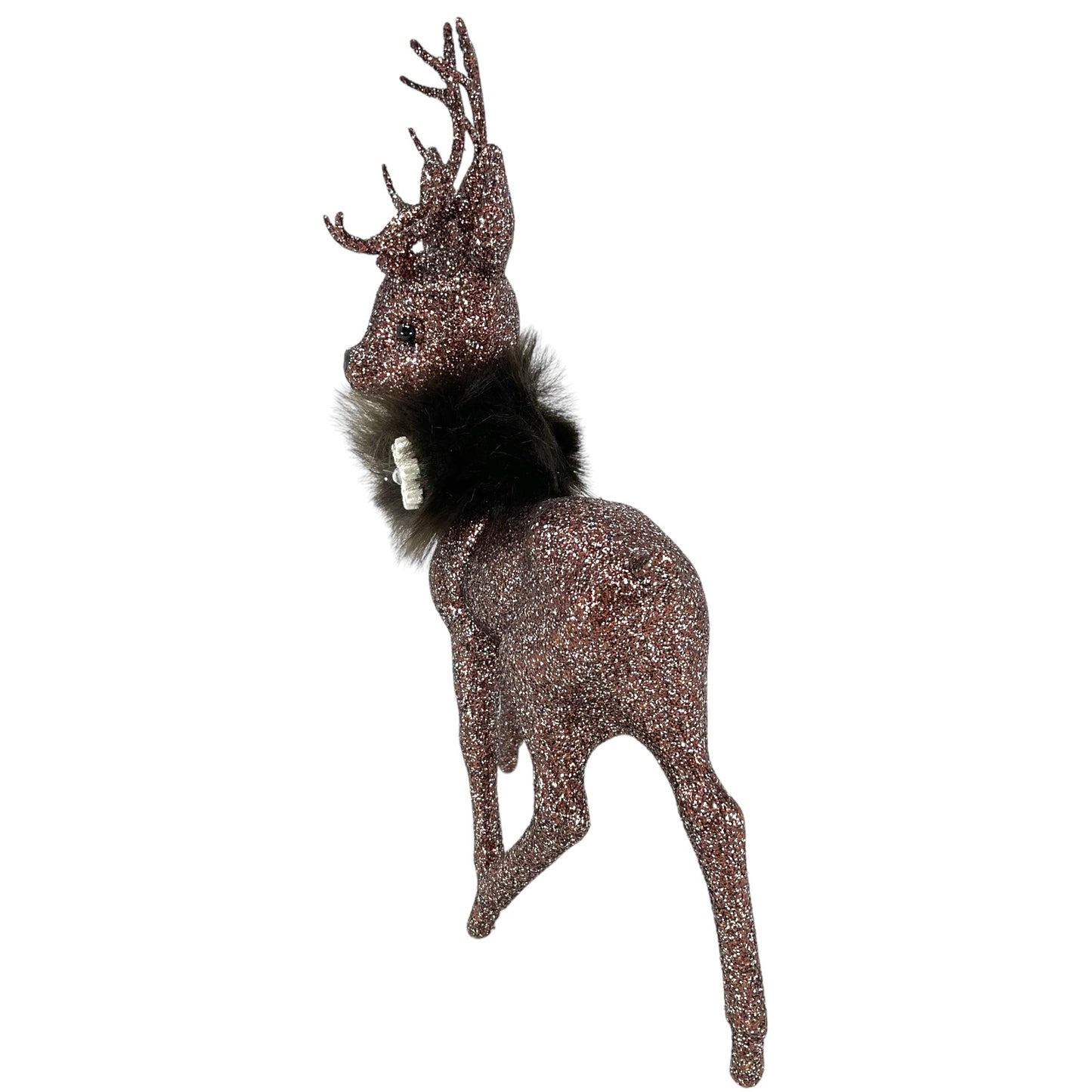 Pinnacle Peak Trading Ino Schaller Cinnamon Glitter Male Buck Deer with Snowflake Figurine 10 inch