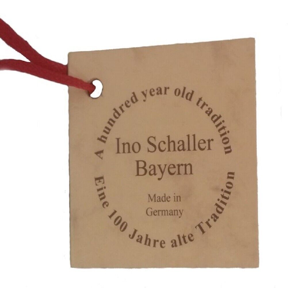 Ino Schaller Red Santa with Silver Bag Holding Tree German Paper Mache 5.25 Inch