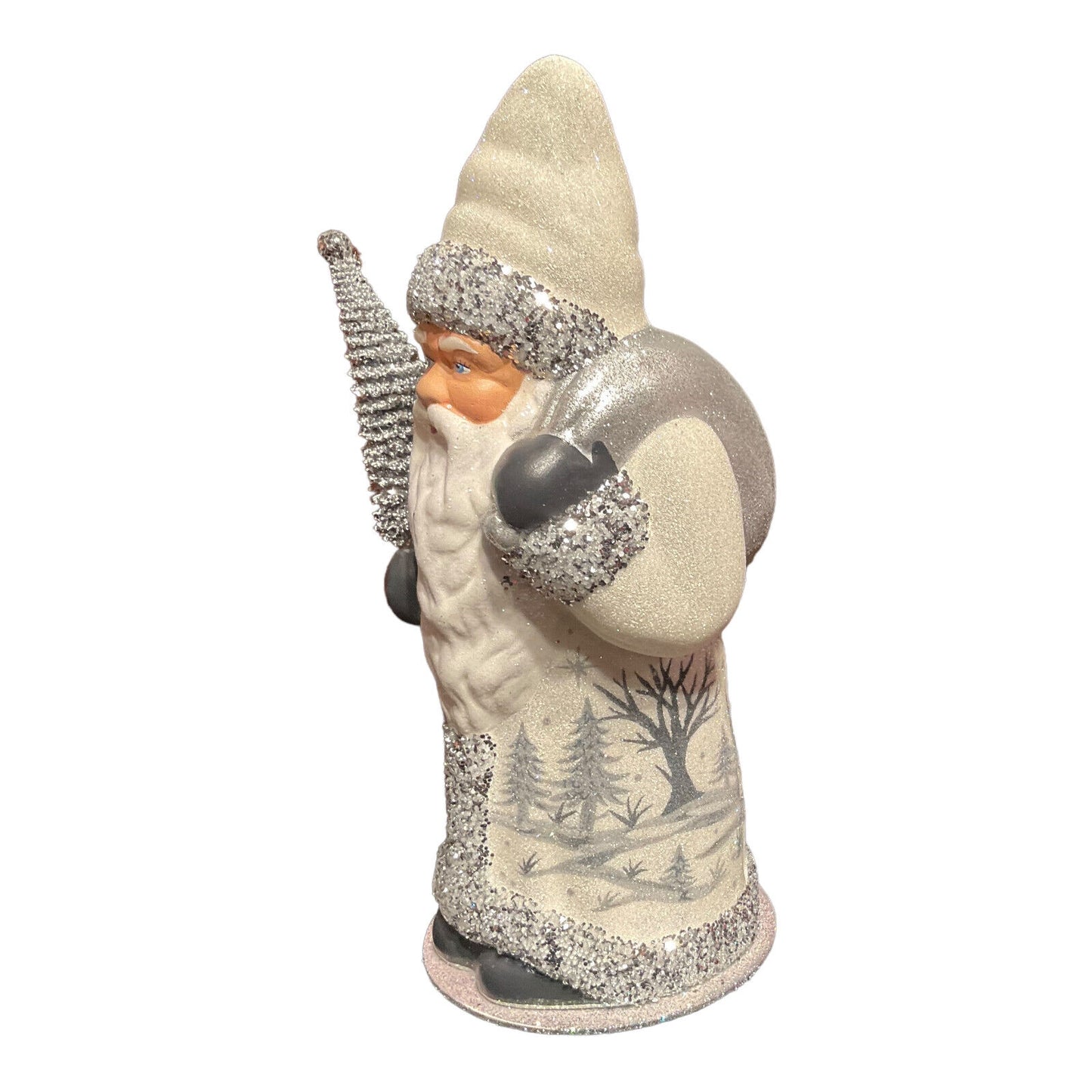 Ino Schaller Forest Bliss Santa LE German Christmas Paper Mache Candy Container