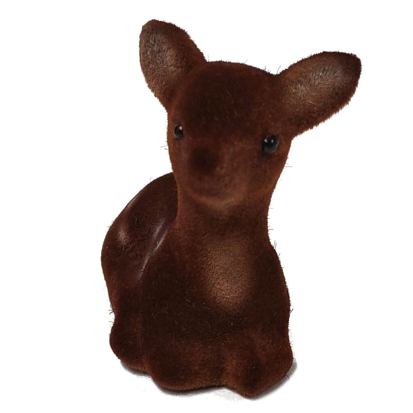 Ino Schaller Brown Flocked White Spotted Fawn Deer Lying Down German Figurine