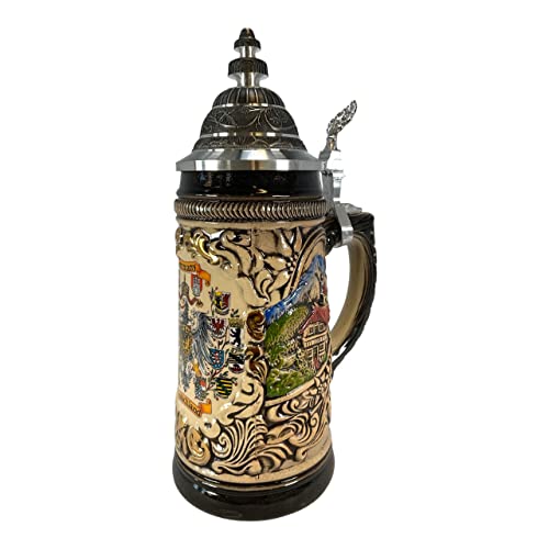 SPECIAL BUY 1/2L Deutschland Crests German Beer Stein ONE Stein Made in Germany