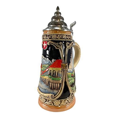 Pinnacle Peak Trading Company LE Lucerne Switzerland German Beer Stein .5L One New Mug Made in Germany