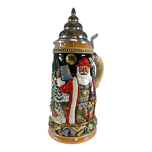 Authentitec Alpine Santa Silent Night Chapel LE German Christmas Beer Stein One Mug Germany