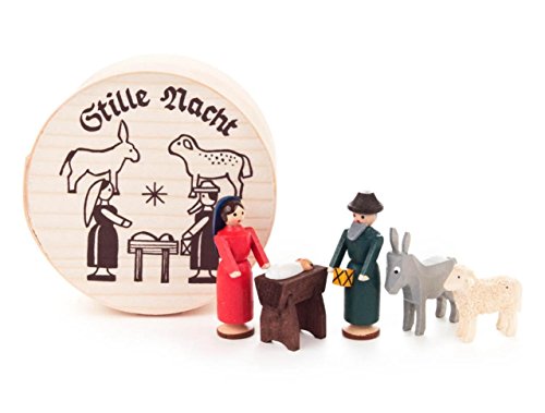 Nativity Scene German Erzgebirge Wood MINIATURE Set Handcrafted in Germany New