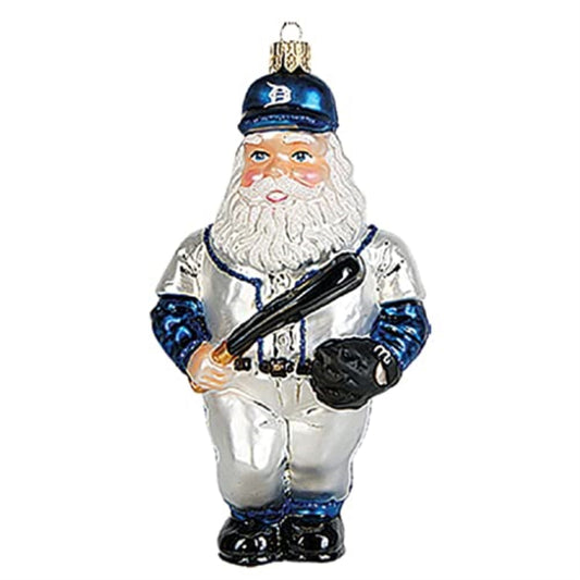 Pinnacle Peak Trading Baseball Player Santa Claus Polish Glass Christmas Ornament Tree Decoration