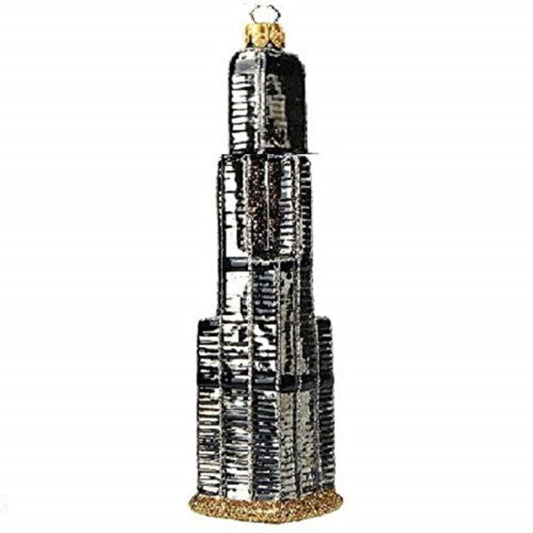 Sears Tower Chicago Illinois Polish Glass Christmas Ornament Holiday Decoration