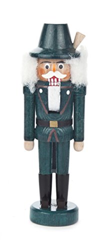 Hunter Wearing Green German Wood Miniature Christmas Nutcracker Decoration 5 In