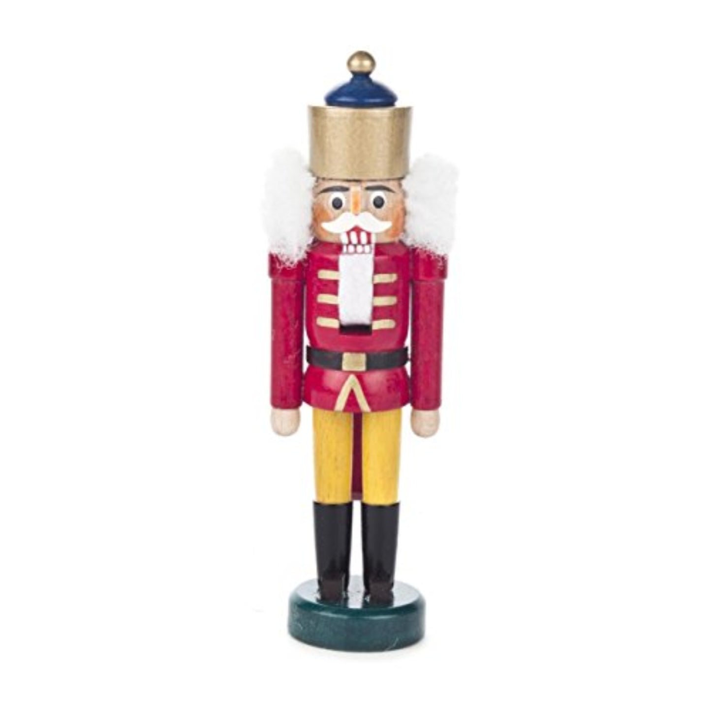 Red and Yellow King German Wood Miniature Christmas Nutcracker Mini 5 Inch