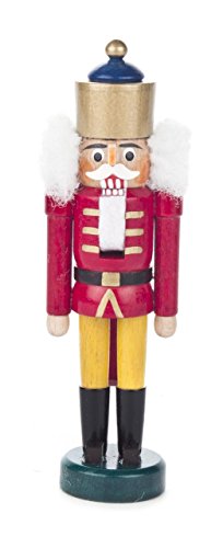 Red and Yellow King German Wood Miniature Christmas Nutcracker Mini 5 Inch