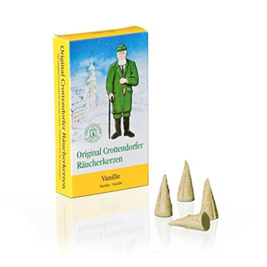 Crottendorfer Vanilla Scent German Incense Cones Made in Germany Pack 24 Cones