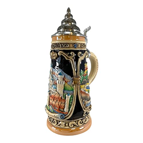 Neuschwanstein Castle LE Relief German Beer Stein .5L Bavaria Germany ONE Mug