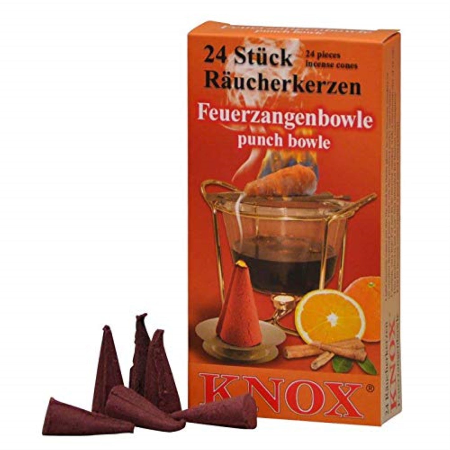 Knox Brandy Punch Scent German Incense Cones Made in Germany Christmas Smokers