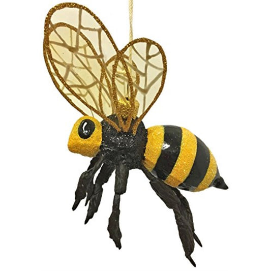 Flying Bumble Bee Polish Glass Christmas Tree Ornament Bug Insect Made Poland