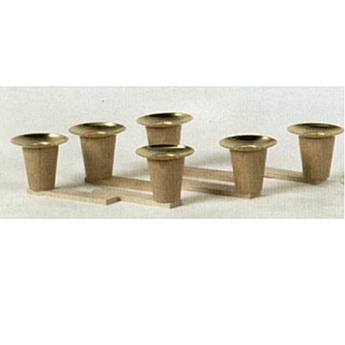 German Christmas Pyramid Parts Set of 6 Candle Holders