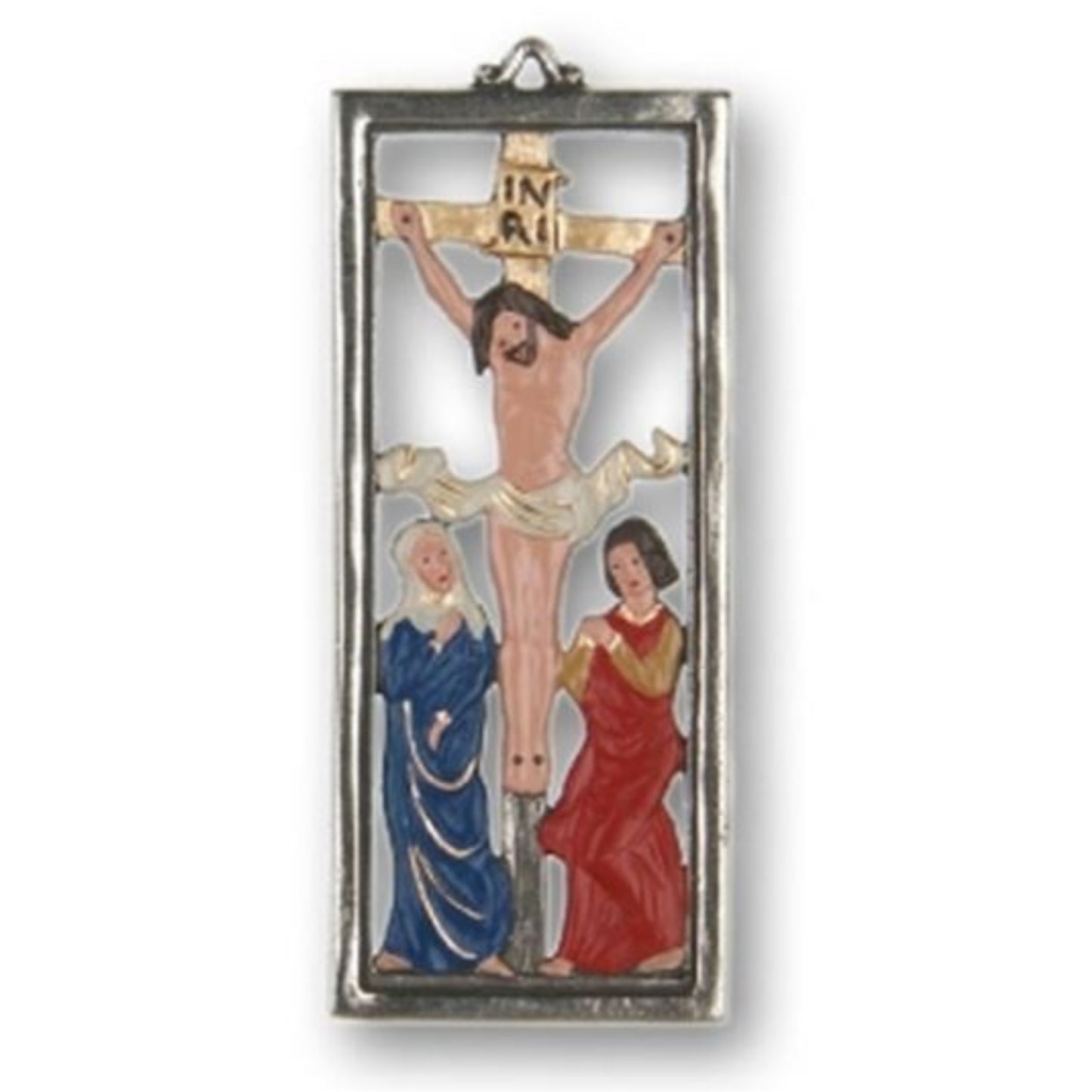 Pinnacle Peak Trading Co Religious Jesus Christ Crucifixion German Pewter Christmas Ornament