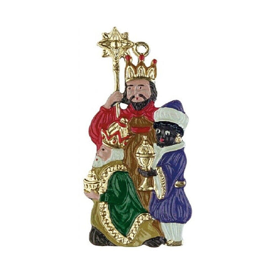 Pinnacle Peak Trading Three Kings Wisemen German Pewter Nativity Christmas Ornament Decoration Germany