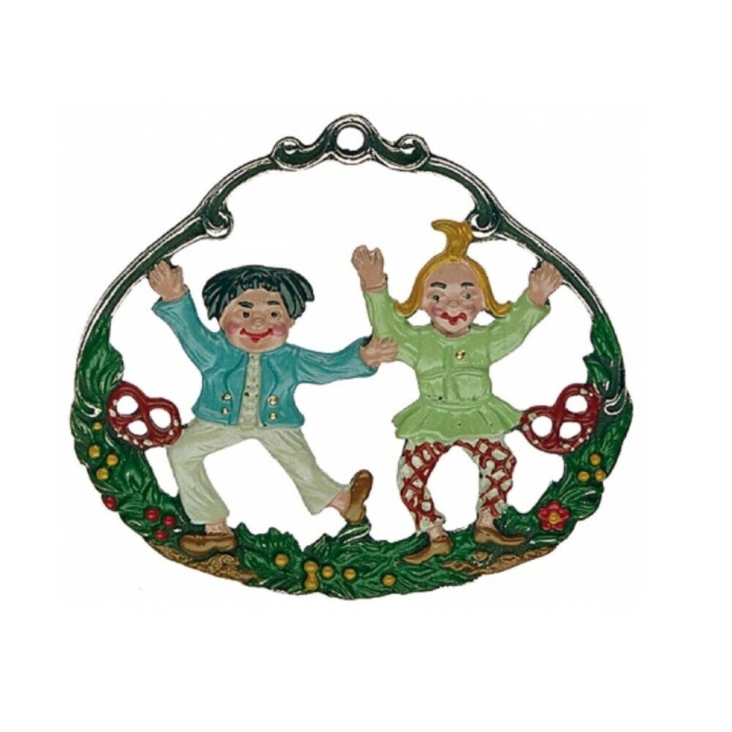 Max and Moritz German Pewter Christmas Tree Ornament Wilhelm Busch Decoration