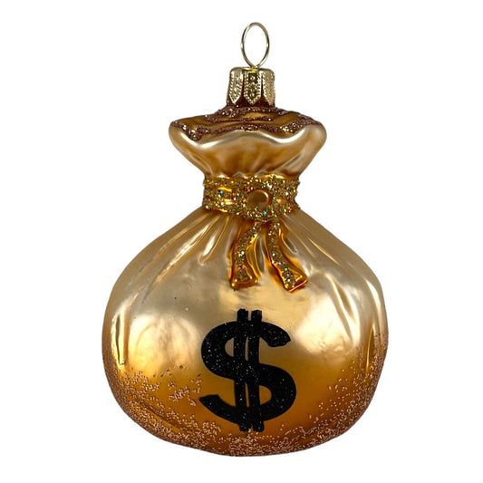 Bag of Money Polish Mouth Blown Glass Christmas Ornament Tree Decoration