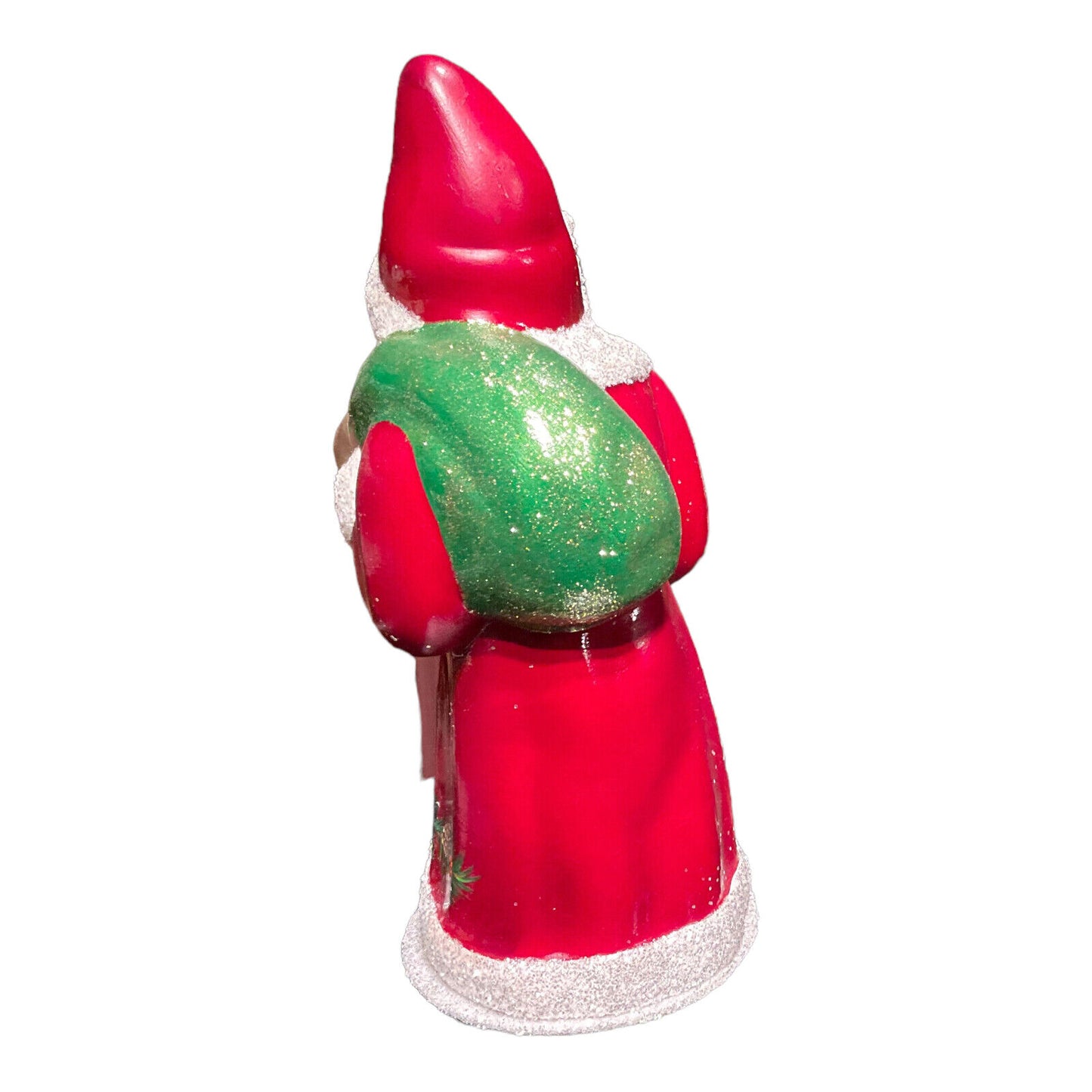 Ino Schaller Red Santa with Pinecone Coat German Paper Mache Candy Container