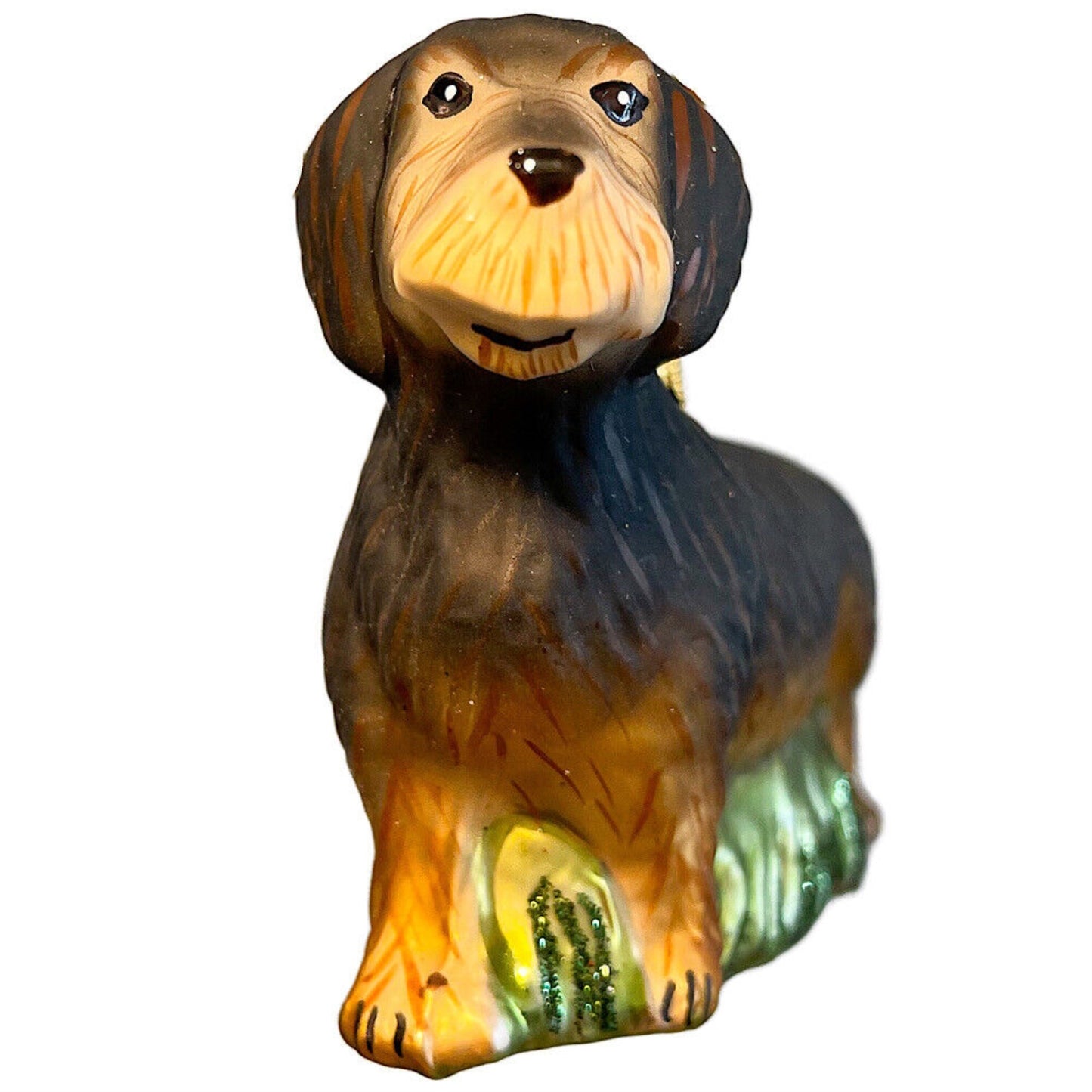 Pinnacle Peak Trading Brown Long Haired Dachshund Polish Christmas Tree Ornament