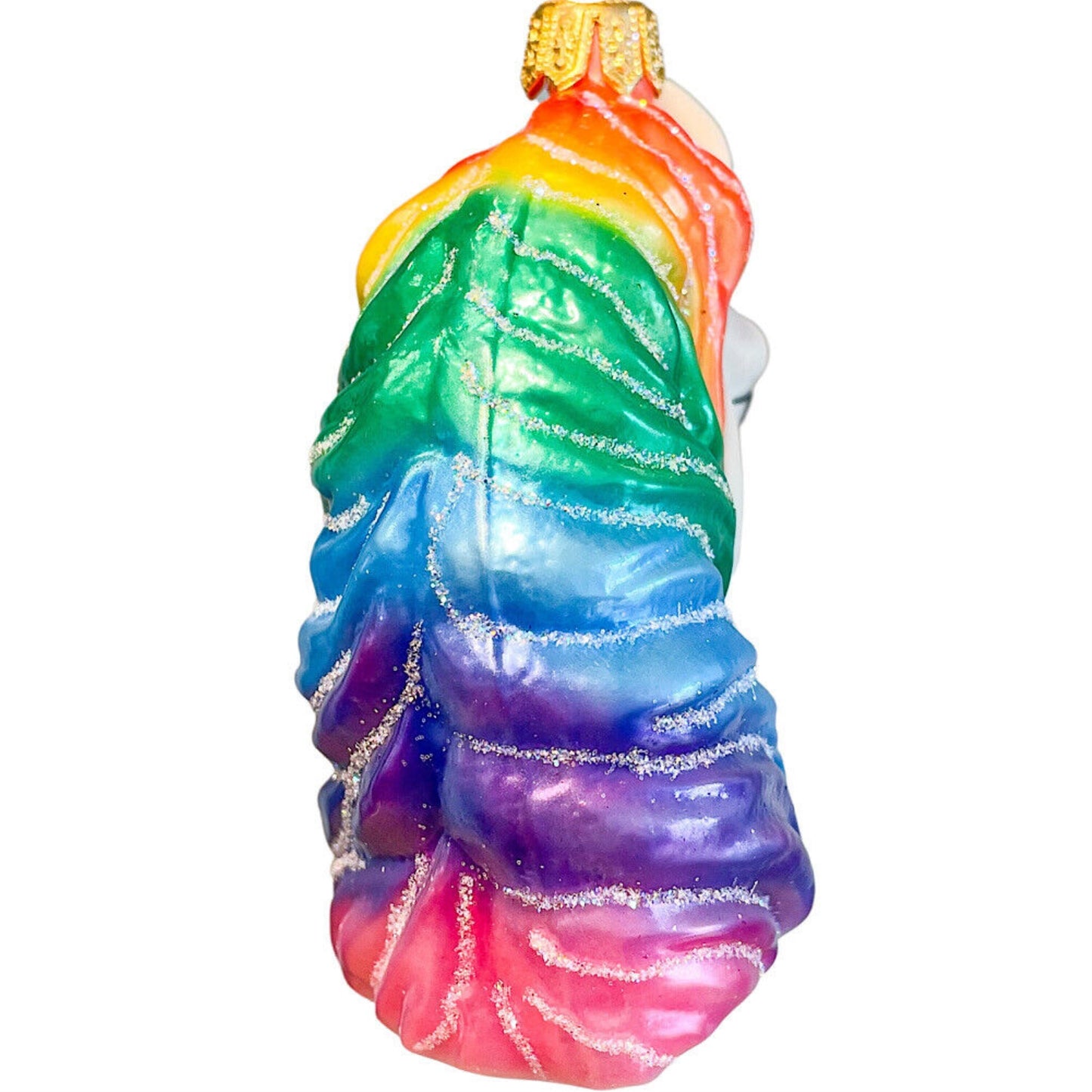 Pinnacle Peak Trading Rainbow Unicorn Head Polish Glass Christmas Tree Ornament