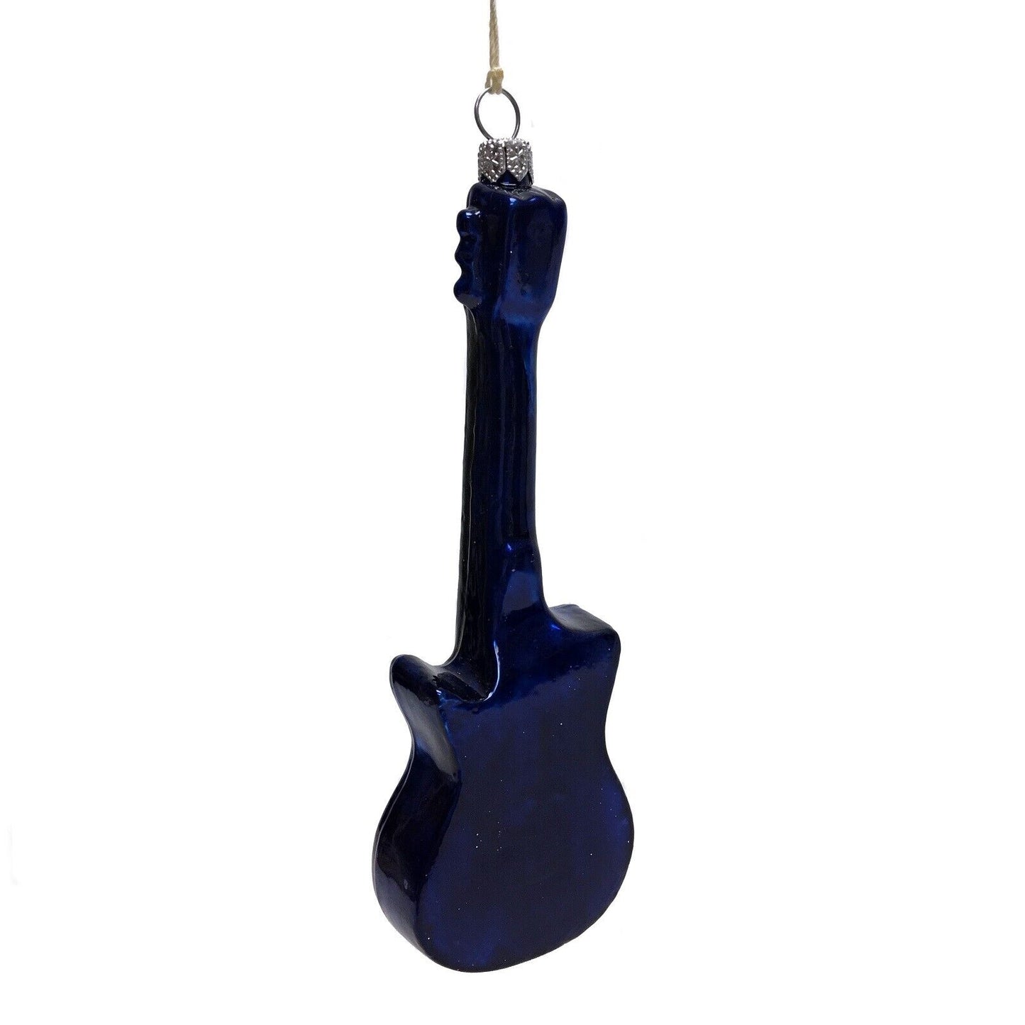 United Kingdom Flag Electric Guitar Polish Glass Christmas Ornament Instrument