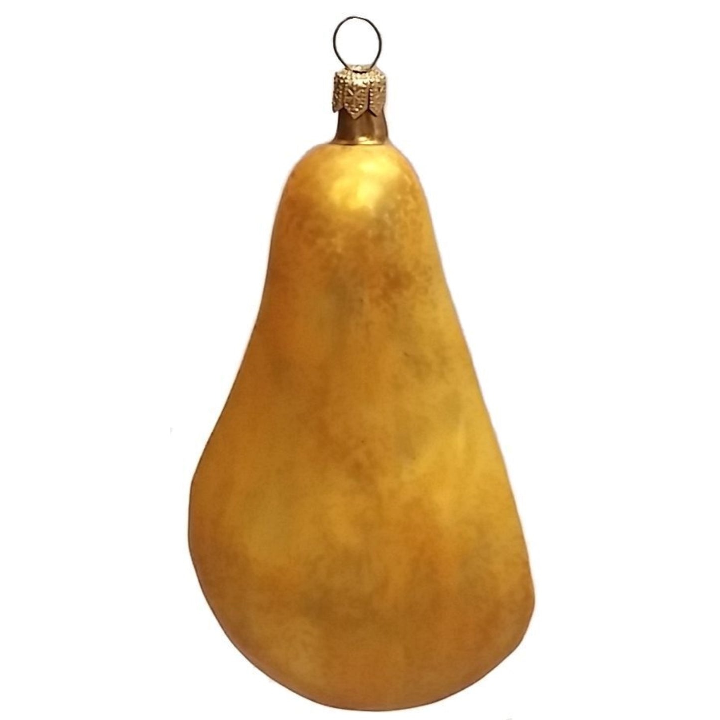 Pinnacle Peak Trading Pear Slice Fruit Polish Blown Glass Christmas Ornament Holiday Decoration