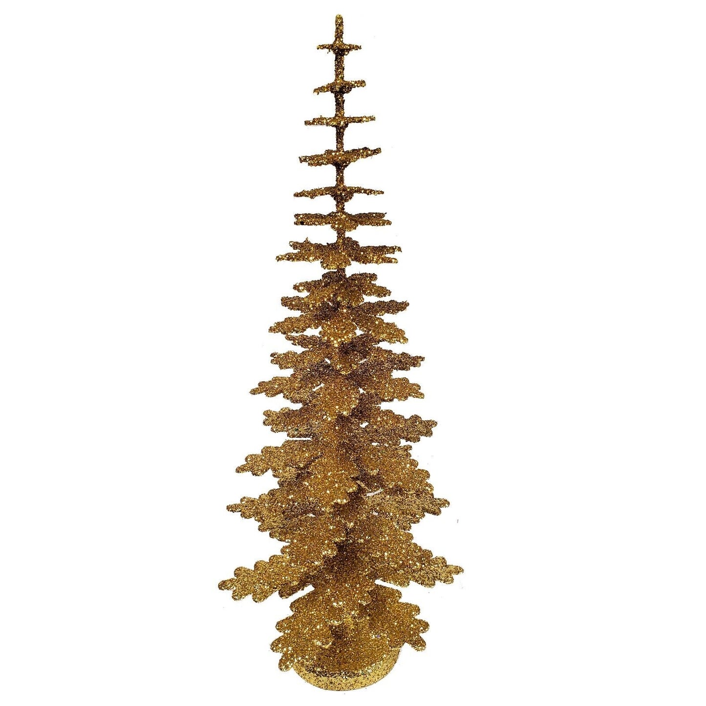 Ino Schaller Gold Glitter Large Spruce Tree German Christmas Paper Mache