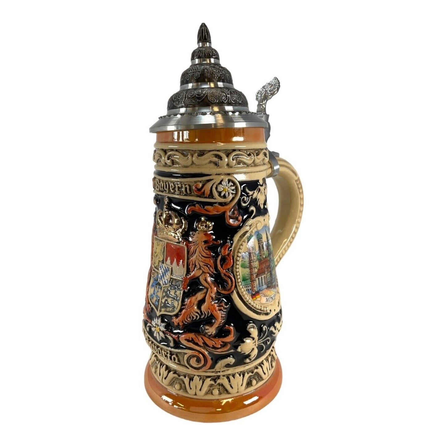 Pinnacle Peak Trading Bayern Bavaria Coat of Arms LE German Stoneware Beer Stein .4L Made in Germany