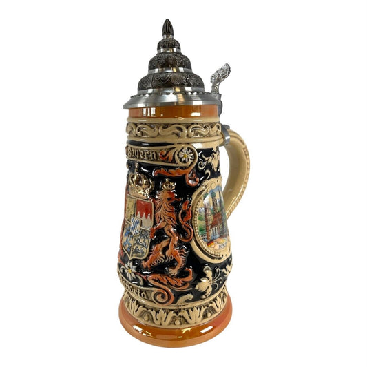 Pinnacle Peak Trading Bayern Bavaria Coat of Arms LE German Stoneware Beer Stein .4L Made in Germany