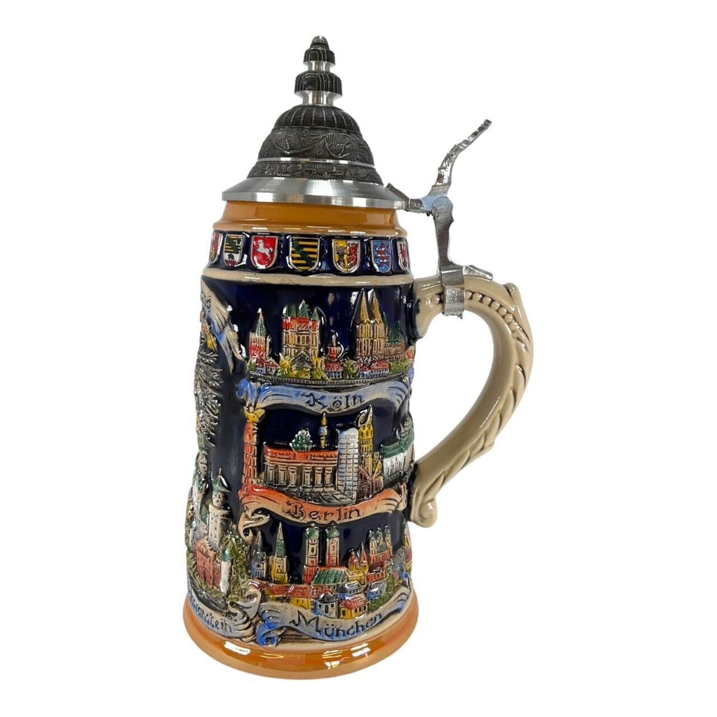 Deutschland Germany City LE German Beer Stein 1L Made in Germany Mug New