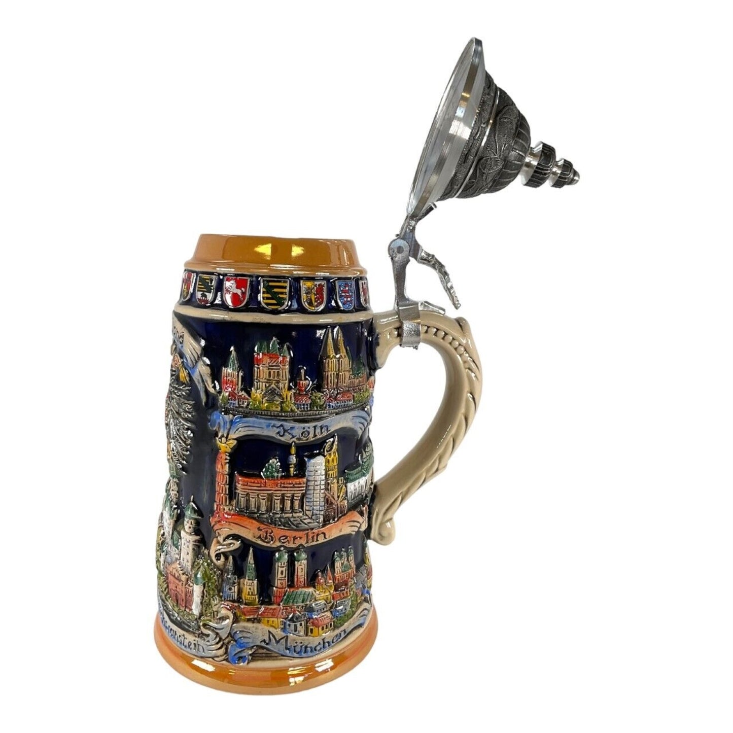 Deutschland Germany City LE German Beer Stein 1L Made in Germany Mug New