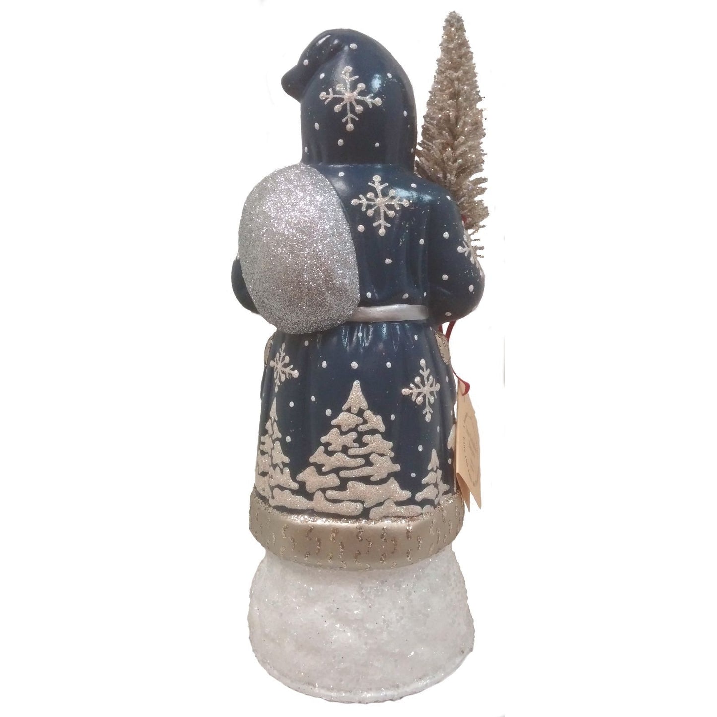 Pinnacle Peak Trading Co Electric Forest Scene Santa German Paper Mache Candy Container