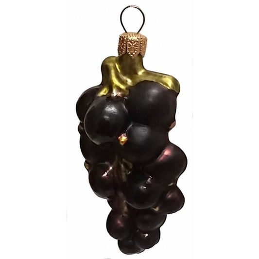 Pinnacle Peak Trading Black Currant Fruit Polish Blown Glass Christmas Ornament Holiday Decoration