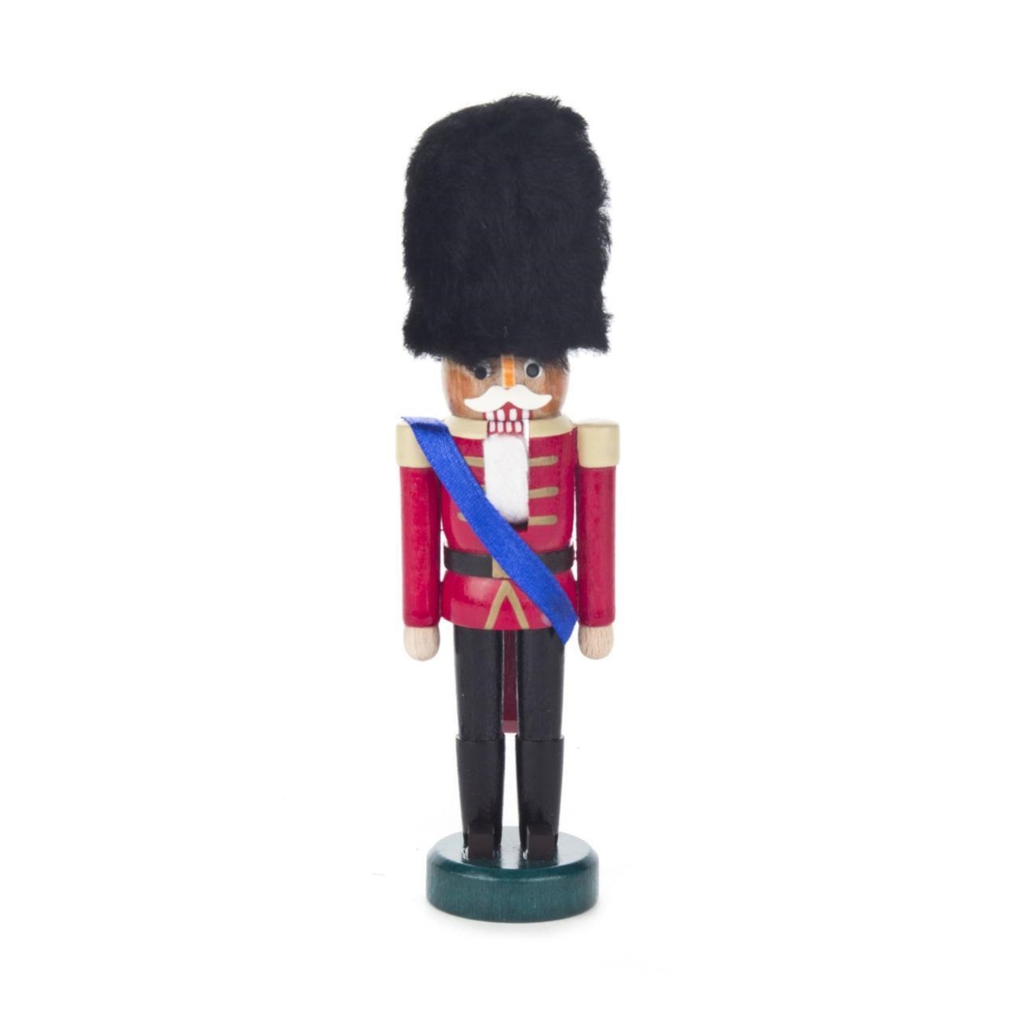 Pinnacle Peak Trading British Palace Guard Black Fur Hat Mini German Wood Christmas Nutcracker 6 Inch