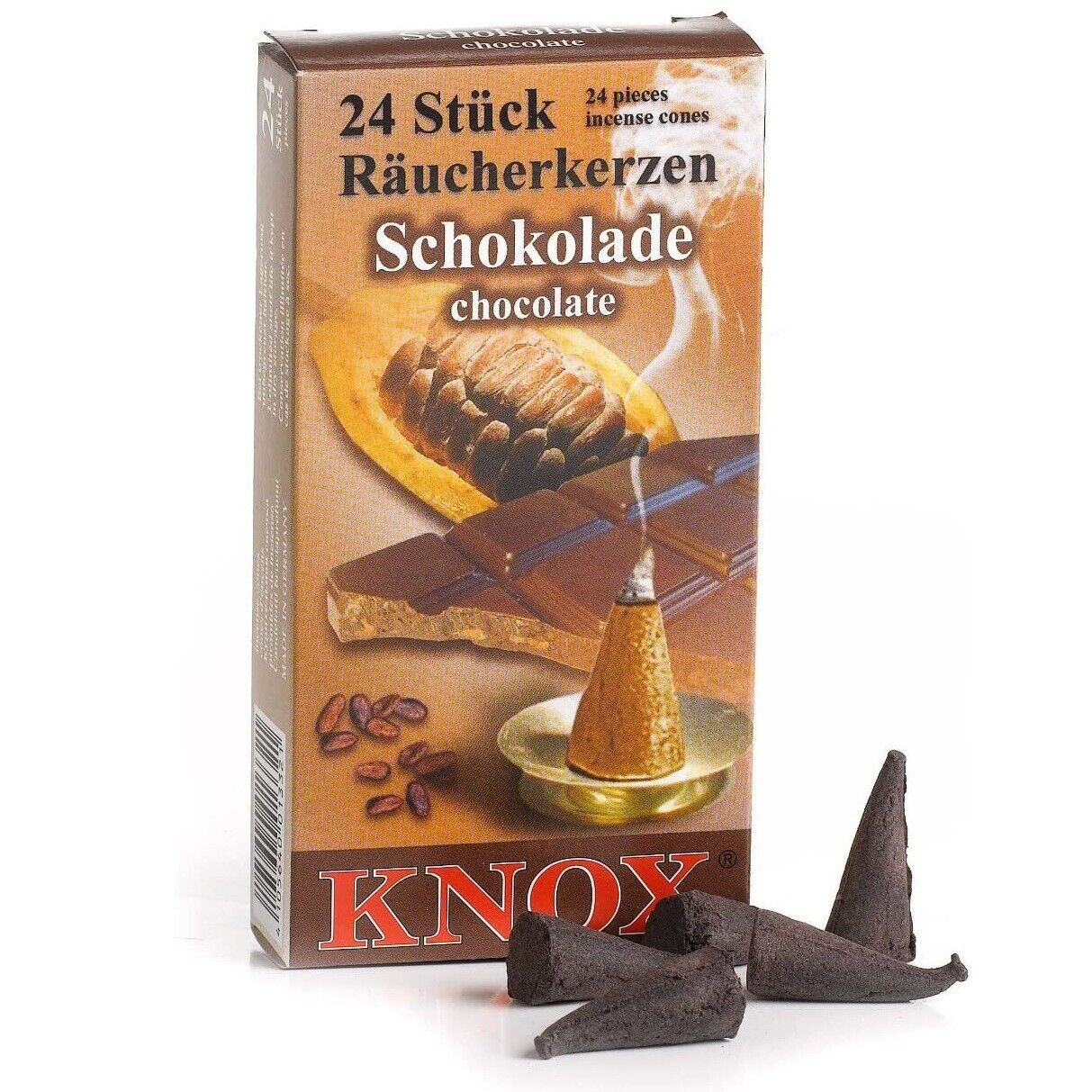 Knox Chocolate Scent German Incense Cones Made in Germany for Christmas Smokers