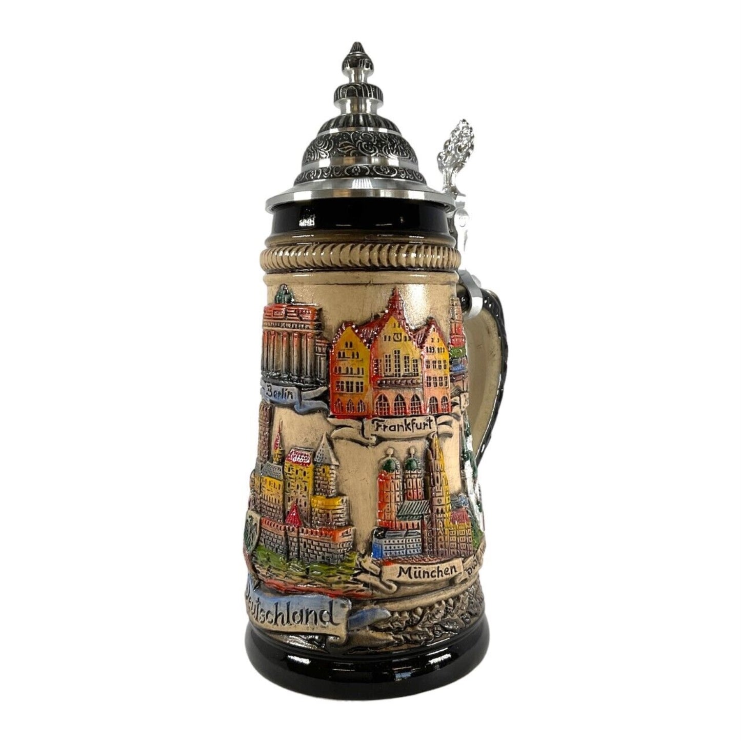 Rustic German Cities with Guard Panorama LE Beer Stein .25 L Mug Made in Germany