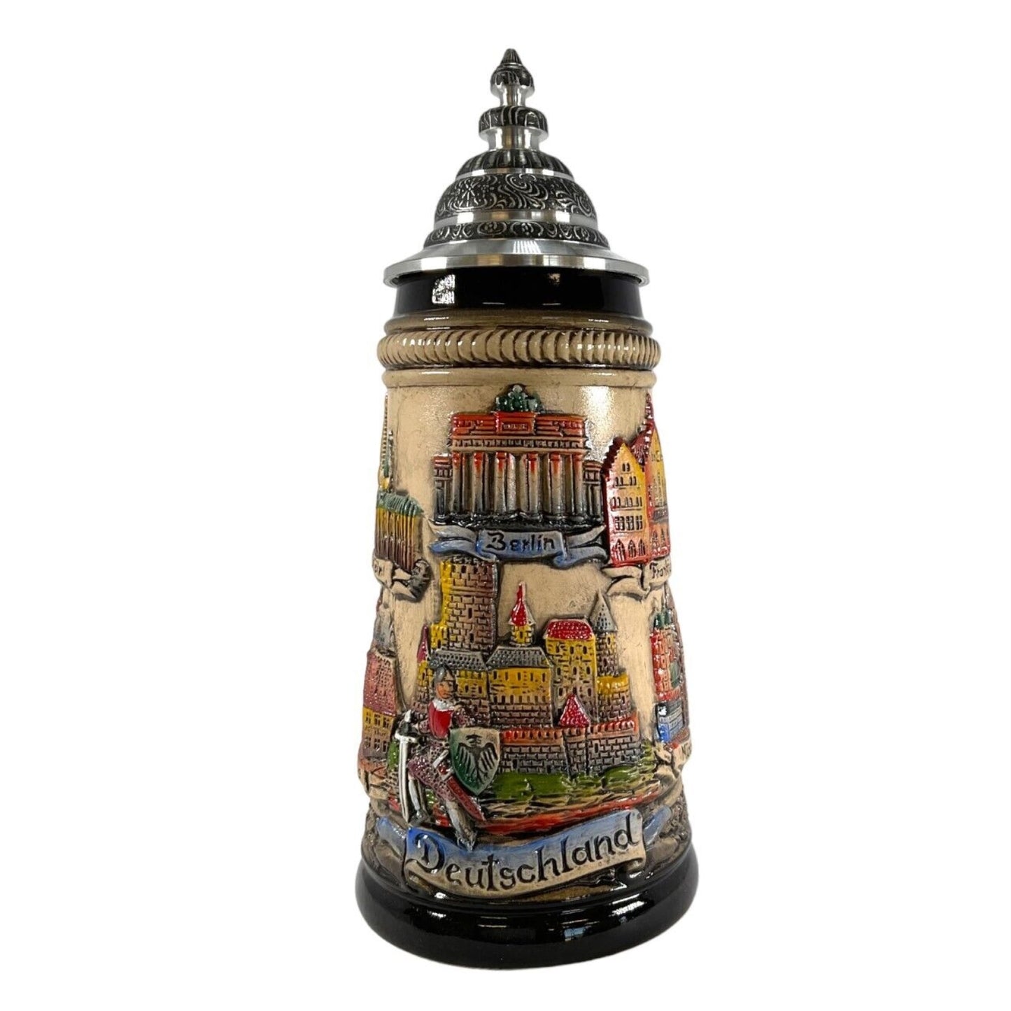 Rustic German Cities with Guard Panorama LE Beer Stein .25 L Mug Made in Germany