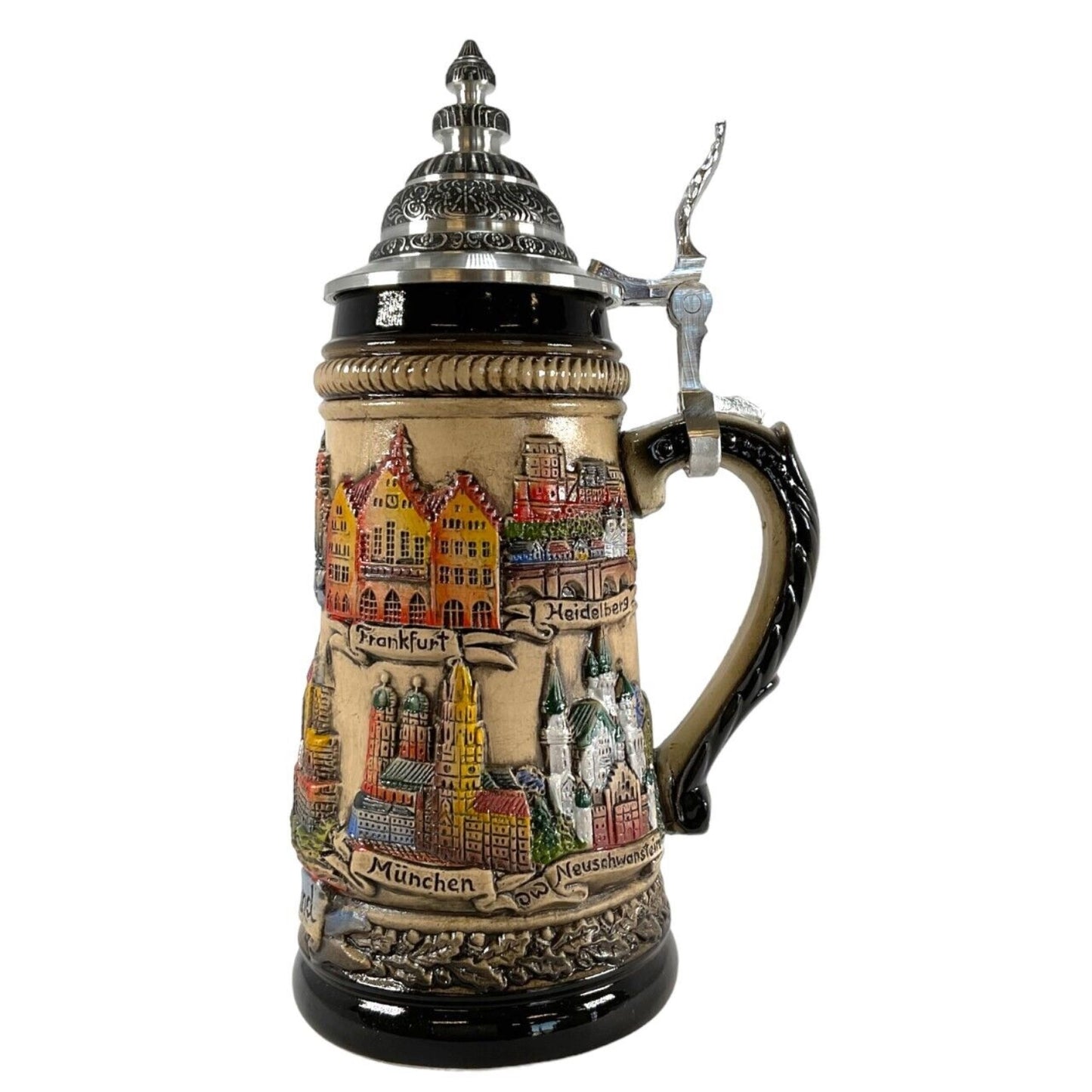 Rustic German Cities with Guard Panorama LE Beer Stein .25 L Mug Made in Germany