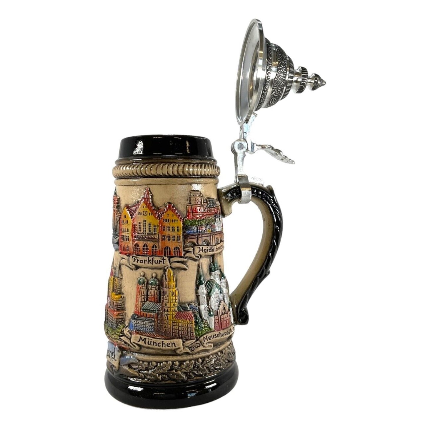 Rustic German Cities with Guard Panorama LE Beer Stein .25 L Mug Made in Germany