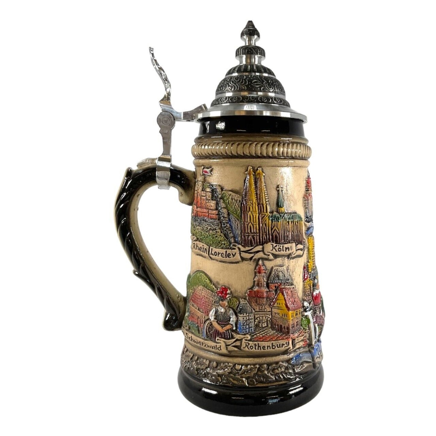 Rustic German Cities with Guard Panorama LE Beer Stein .25 L Mug Made in Germany