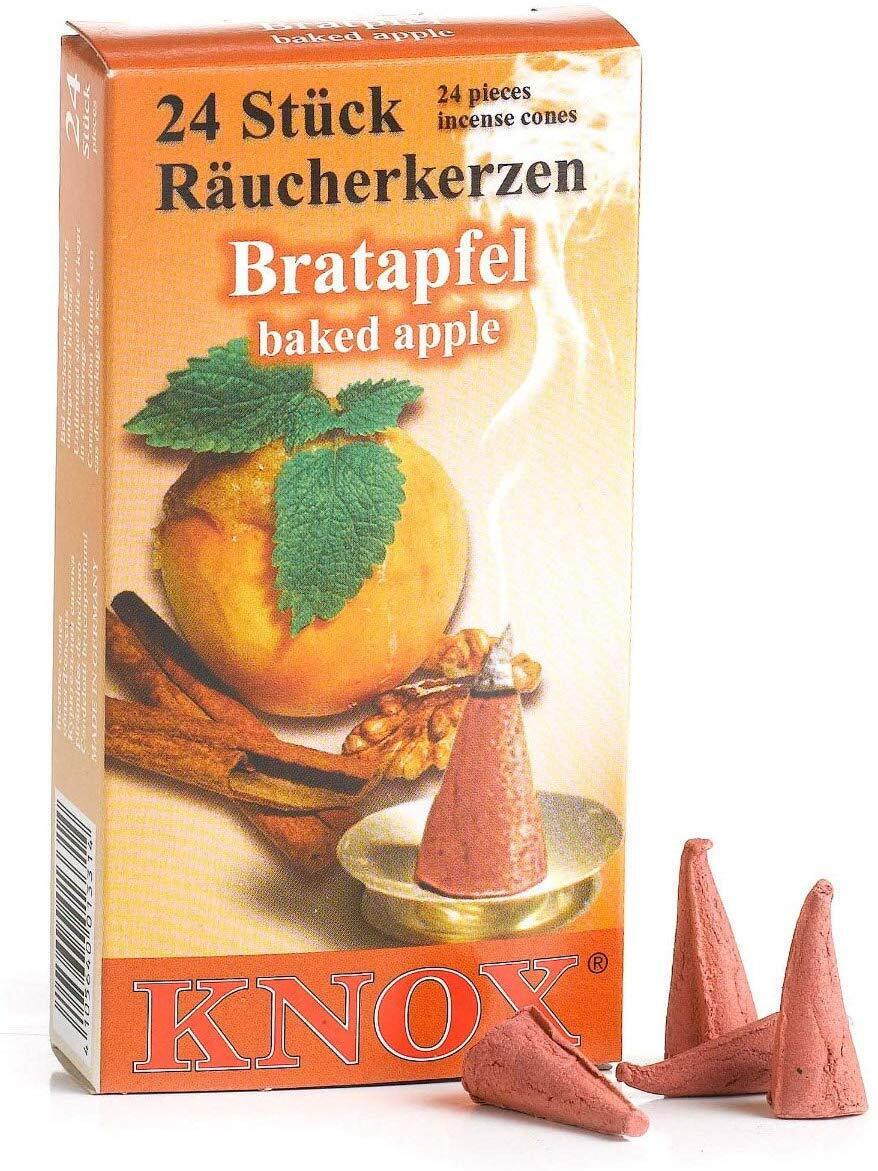 Knox Baked Apple Scent German Incense Cones Made Germany for Christmas Smokers