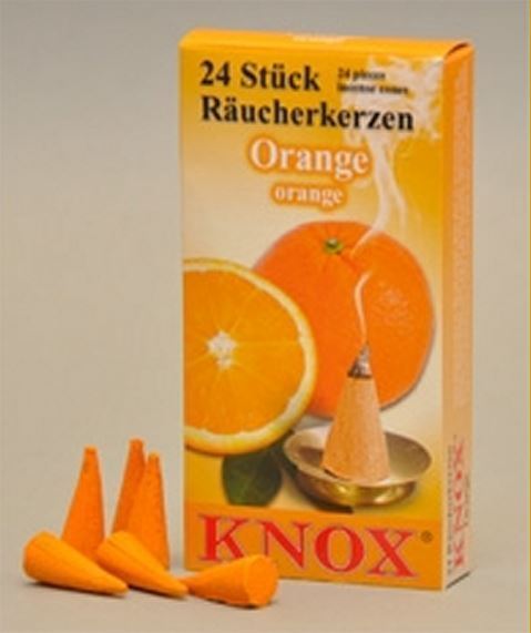 Knox Orange Scent German Incense Cones Made in Germany for Christmas Smokers