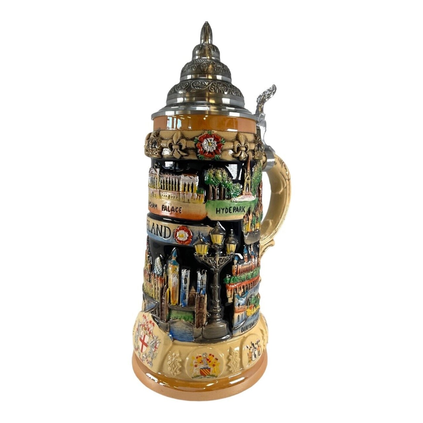 Pinnacle Peak Trading England Panorama Landmarks LE German Stoneware Beer Stein .75L Made in Germany by King Werks