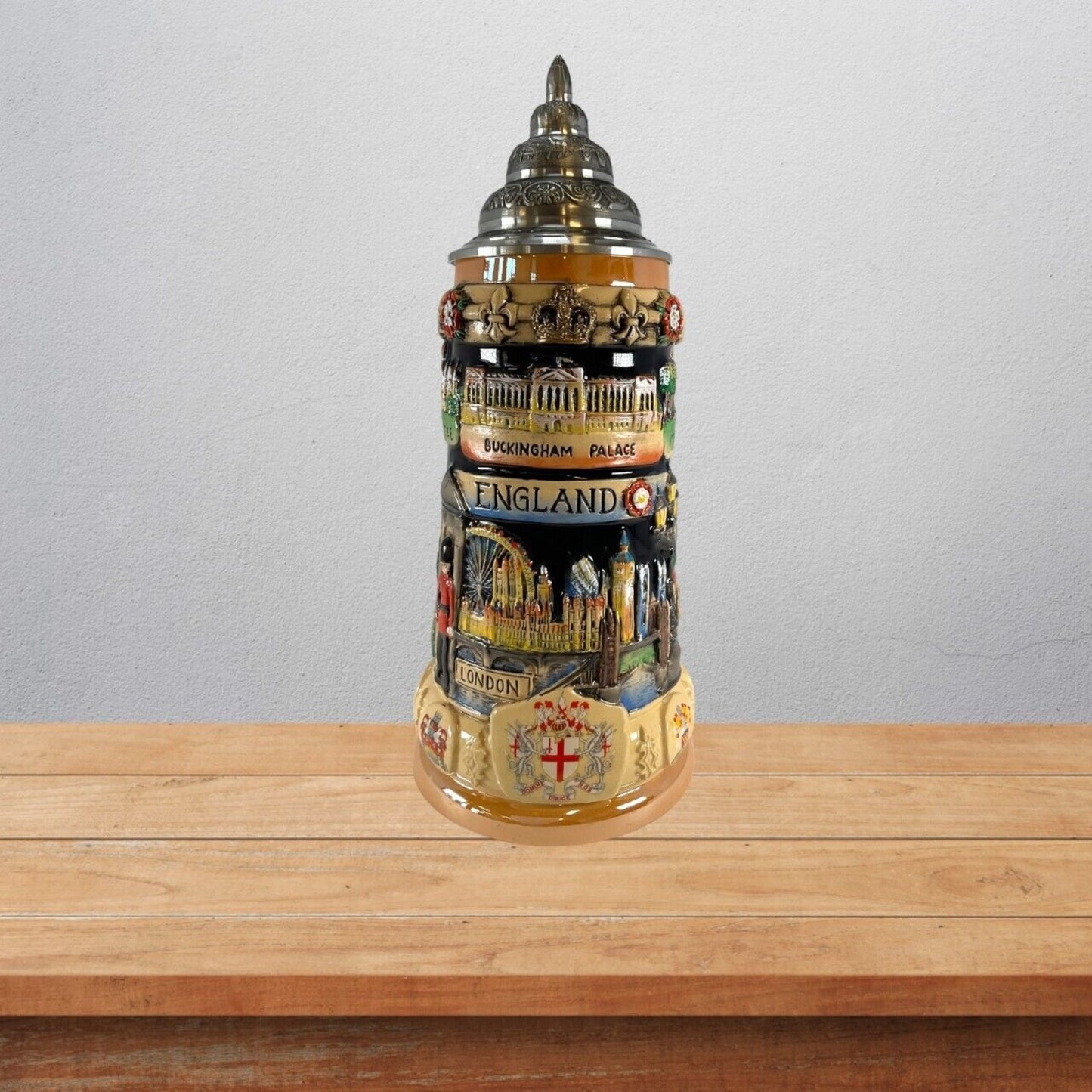 Pinnacle Peak Trading England Panorama Landmarks LE German Stoneware Beer Stein .75L Made in Germany by King Werks