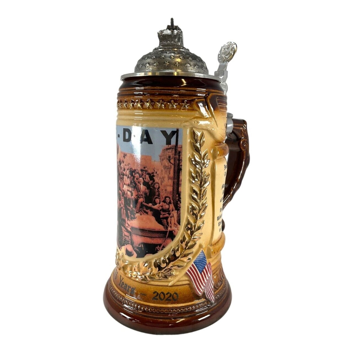 Pinnacle Peak Trading VE Day World War II 75th Anniversary LE German Stoneware Beer Stein .75L Germany by King Werks